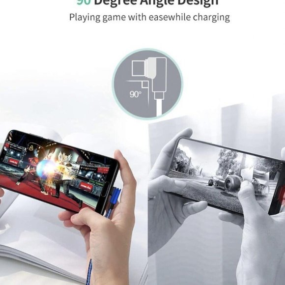 10 FT Long Right Angle USB Type C Charging Cable - Picture 3 of 3